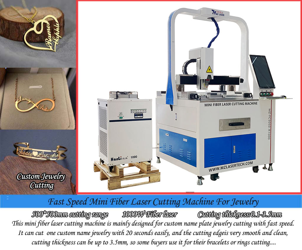 mini fast speed fiber laser cutting system for jewelry application