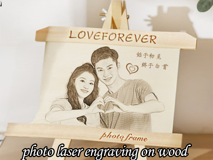 Photos Laser Engraving Machine on Wood by CO2 Laser Marking M