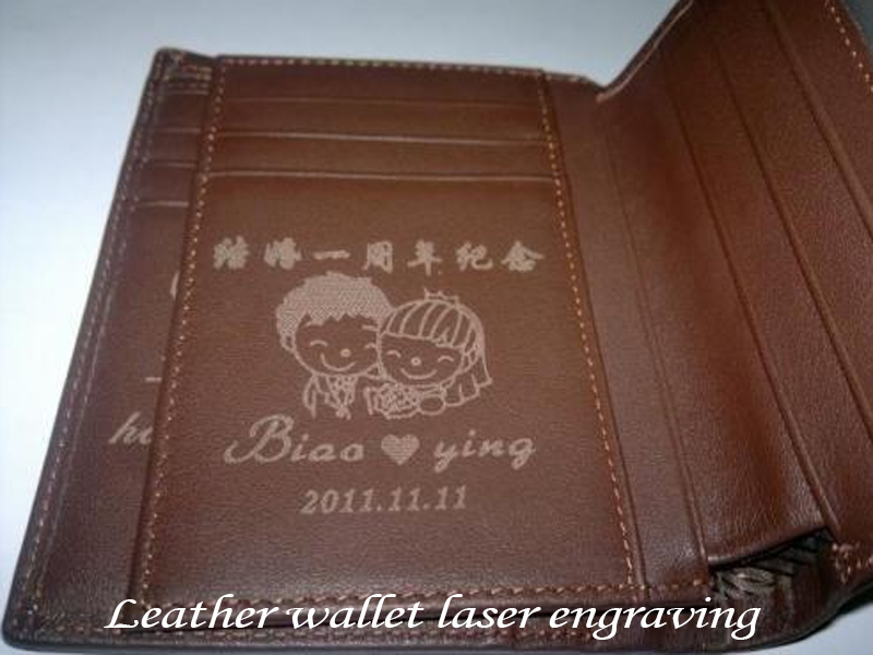 leather wallet laser engraving