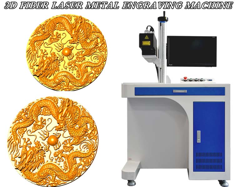 50W 100 watts 3D Fiber laser metal engraving machine for gold silver jewelry
