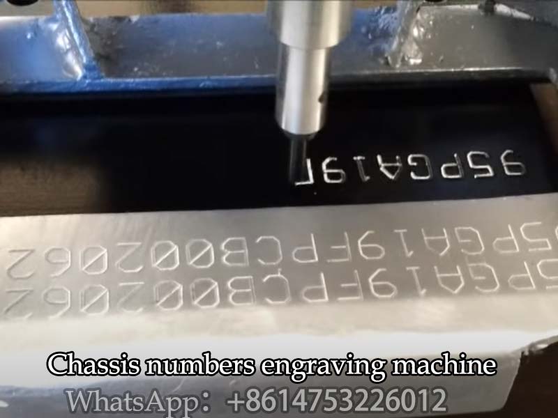 How to punch chassis numbers with portable dot peen engraving machine