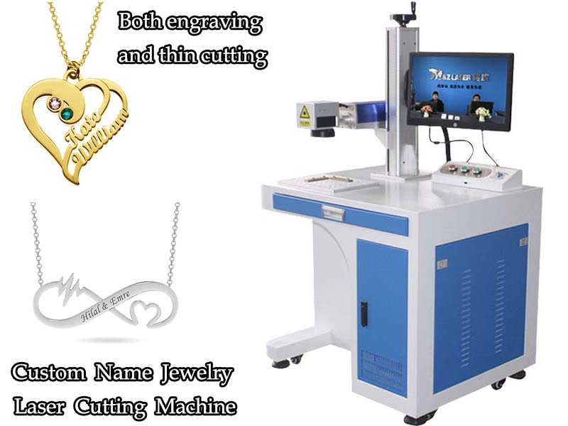 Cheap price 50 watt fiber laser name plate jewelry engraving cutting machine