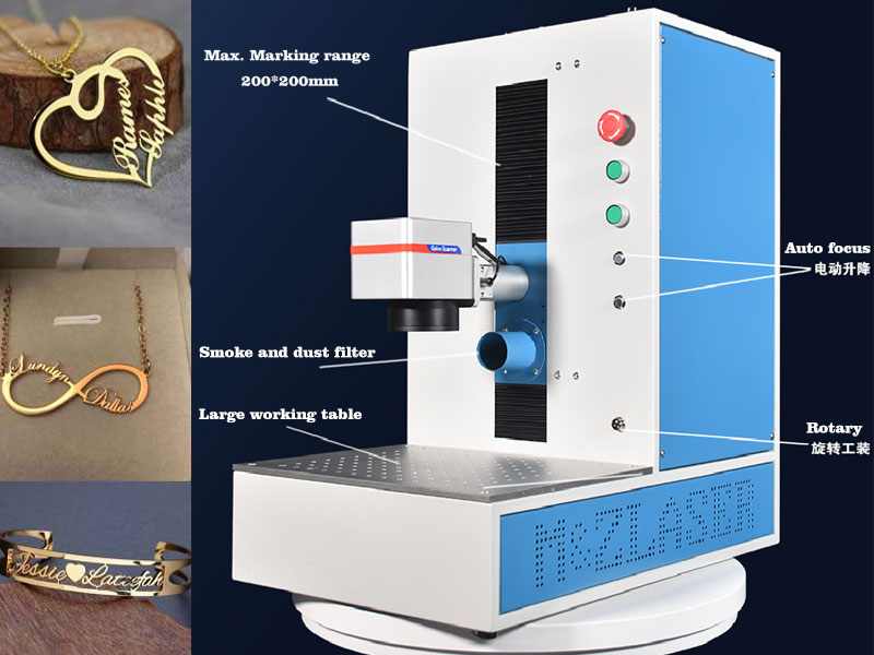 China Supplier 50W 100W <font color='red'>Raycus</font> Fiber Laser Engraving Cutting Machine For Gold Silver Jewelry