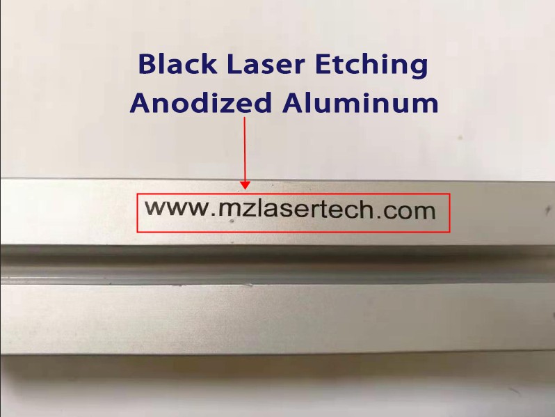 black marking on aluminum by mopa fiber laser