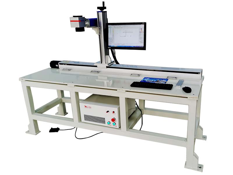 Custom fiber laser marking machine with big working table for large surface printing