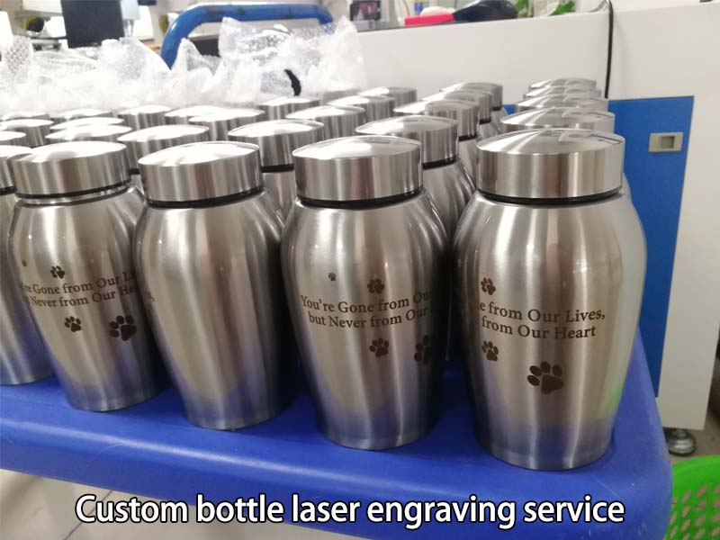 custom laser engraving service on bottle
