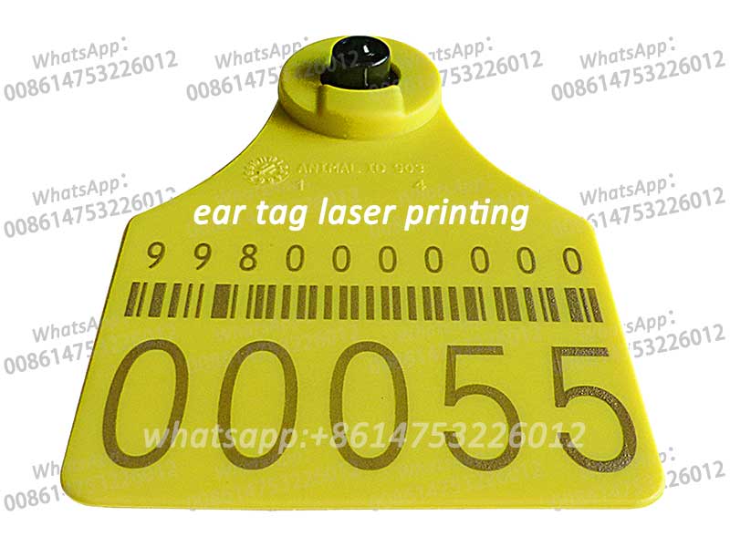 ear tag laser printing on plastic