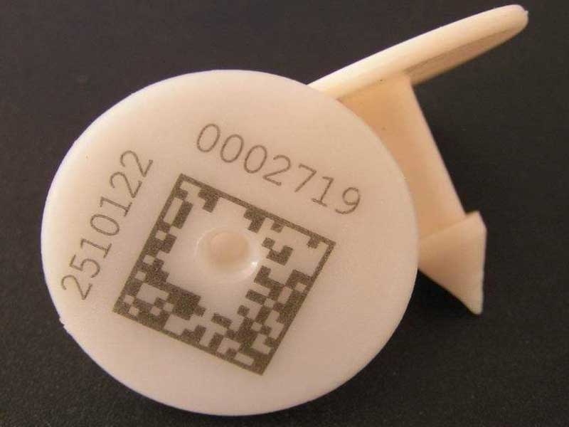 QR laser printing on plastic