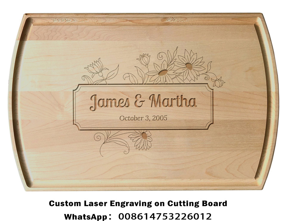 Custom laser engraved cutting board